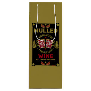 Sac Cadeau Pour Bouteille Boisson vin rouge chaud de Noël