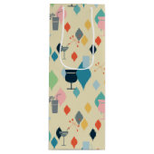 Sac Cadeau Pour Bouteille Boissons Modernes Du Milieu Du Siècle (Devant)