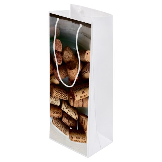 Sac Cadeau Pour Bouteille Bouchons de vin (Dos Angle)
