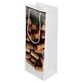 Sac Cadeau Pour Bouteille Bouchons de vin (Devant Angle)