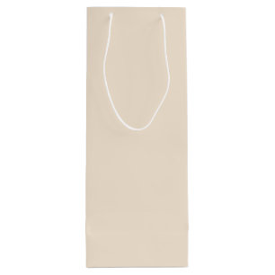 Sac Cadeau Pour Bouteille Bouffée de champagne Couleur solide blanc cassé