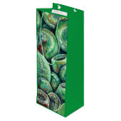 Sac Cadeau Pour Bouteille Boules de Noël vertes (Dos Angle)