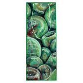 Sac Cadeau Pour Bouteille Boules de Noël vertes (Dos)