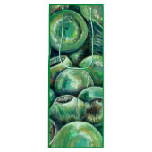 Sac Cadeau Pour Bouteille Boules de Noël vertes (Devant)