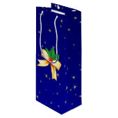 Sac Cadeau Pour Bouteille Bow de Noël (Devant Angle)