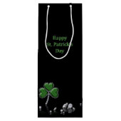 Sac Cadeau Pour Bouteille Brilliant Happy St. Patrick's Day Diamonds (Dos)