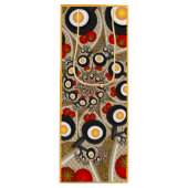 Sac Cadeau Pour Bouteille Brunch Fractal Art Drôle Nourriture, Tomates, Oeuf (Devant)