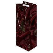 Sac Cadeau Pour Bouteille Burgundy Crystal Christmas  (Dos Angle)