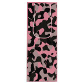 Sac Cadeau Pour Bouteille Camo rose (Devant)