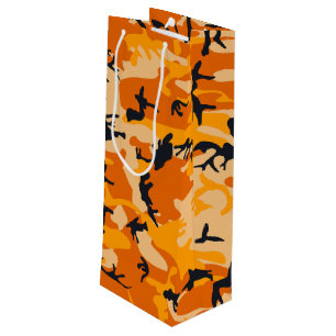 Sac Cadeau Pour Bouteille Camouflage orange, Militaire, Armée