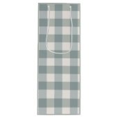 Sac Cadeau Pour Bouteille Campagne verte Fabriquée En vichy Simple (Devant)