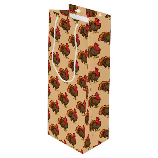 Sac Cadeau Pour Bouteille Caricature mignonne Turquie (Devant Angle)