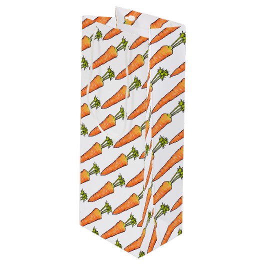 Sac Cadeau Pour Bouteille Carotte (Devant Angle)