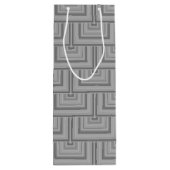 Sac Cadeau Pour Bouteille Carré gris (Dos)