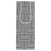 Sac Cadeau Pour Bouteille Carré gris (Devant)