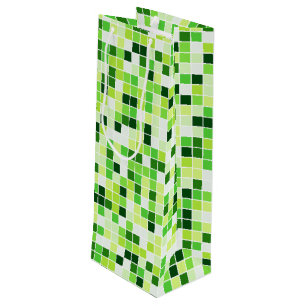 Sac Cadeau Pour Bouteille Carrelage de piscine, Carrelage en mosaïque verte,