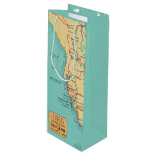 Sac Cadeau Pour Bouteille Carte de Boca Grande Useppa Island Vin