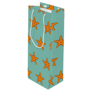 Sac Cadeau Pour Bouteille Carton d'Épis orange mignon