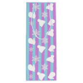 Sac Cadeau Pour Bouteille Casquettes d'hiver, Mittens de Noël, Snowflakes bl (Dos)