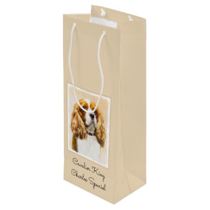 Sac Cadeau Pour Bouteille Cavalier Le Roi Charles Spaniel Peinture originale