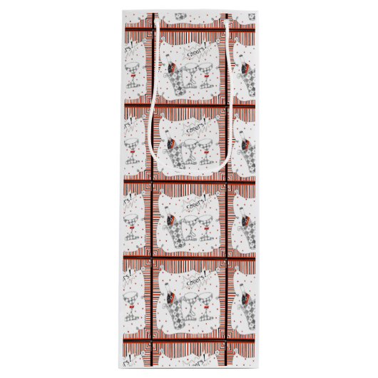 Sac Cadeau Pour Bouteille Célébration de Champagne (Devant)