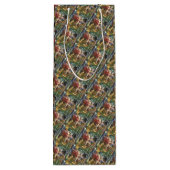 Sac Cadeau Pour Bouteille Cerf jaune rose (Dos)