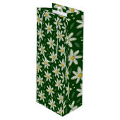 Sac Cadeau Pour Bouteille Champ de marguerites (Devant Angle)