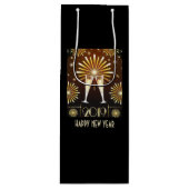 Sac Cadeau Pour Bouteille Champagne et feux d'artifice Nouvel An Réveillon 2 (Devant)