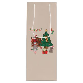 Sac Cadeau Pour Bouteille Chaos de chats de Noël