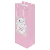 Sac Cadeau Pour Bouteille Chat Baby shower Kitty Rose (Dos Angle)
