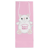 Sac Cadeau Pour Bouteille Chat Baby shower Kitty Rose (Dos)