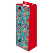 Sac Cadeau Pour Bouteille Chat dans le casquette (Dos Angle)