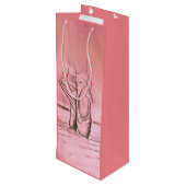Sac Cadeau Pour Bouteille Chaussures de ballet rose Ballerina (Dos Angle)