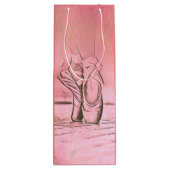 Sac Cadeau Pour Bouteille Chaussures de ballet rose Ballerina (Dos)