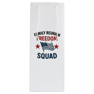 Sac Cadeau Pour Bouteille Chemise de réunion de famille Freedom Squad – USA 