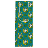 Sac Cadeau Pour Bouteille Cheval Blanc avec Chaussure de Cheval d'Or, Motif  (Devant)