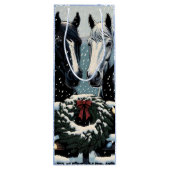 Sac Cadeau Pour Bouteille Chevaux de fête | Joyeux Noël (Dos)