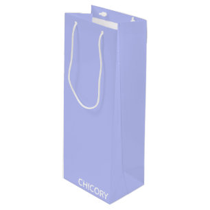 Sac Cadeau Pour Bouteille Chicorée Nom de couleur bleu Fleur