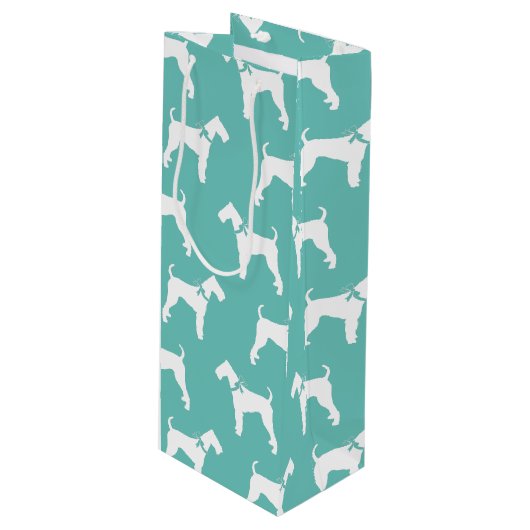 Sac Cadeau Pour Bouteille Chien Chien Chien Airedale (Devant Angle)