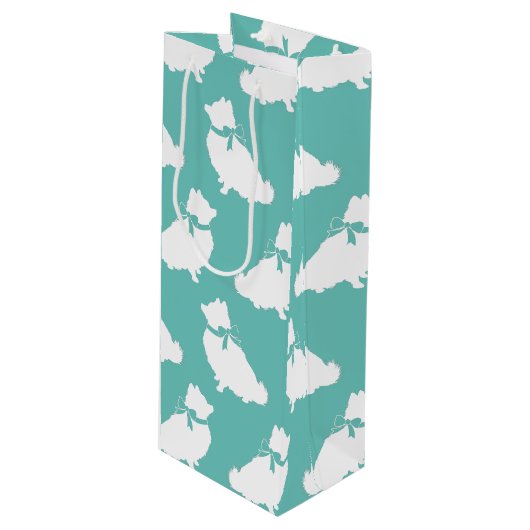 Sac Cadeau Pour Bouteille Chien Chien Chien Poméranie (Devant Angle)