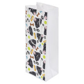 Sac Cadeau Pour Bouteille Chien de sourire Labrador noir (Dos Angle)