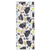 Sac Cadeau Pour Bouteille Chien de sourire Labrador noir (Dos)