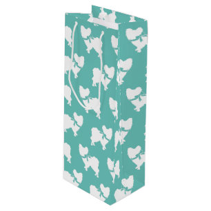Sac Cadeau Pour Bouteille Chien papillon