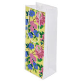 Sac Cadeau Pour Bouteille Chinoiserie Preppy Floral (Devant Angle)