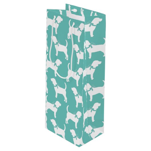Sac Cadeau Pour Bouteille Chiot chien Beagle (Devant Angle)
