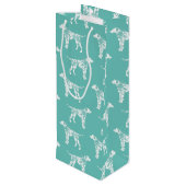 Sac Cadeau Pour Bouteille Chiot Dalmatien (Dos Angle)