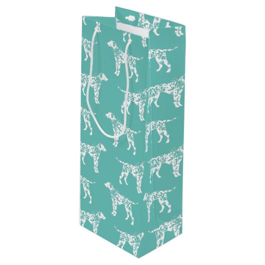 Sac Cadeau Pour Bouteille Chiot Dalmatien (Devant Angle)