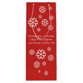 Sac Cadeau Pour Bouteille chiot noir et brun mignon avec le bas de Noël (Dos)