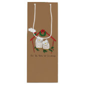 Sac Cadeau Pour Bouteille Chouette de Noël Be Accueil mignonne (Devant)