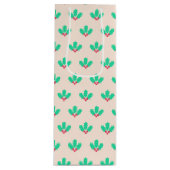 Sac Cadeau Pour Bouteille Christmas Holly Berry (Devant)